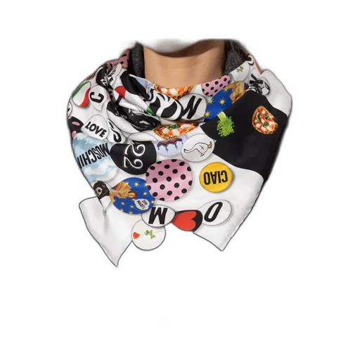 Moschino Printed Satin Scarf