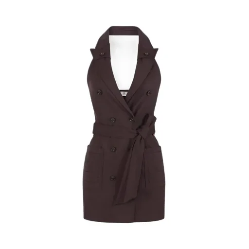 Halterneck Belted Mini Dress