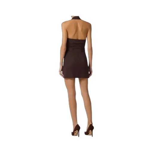 Halterneck Belted Mini Dress
