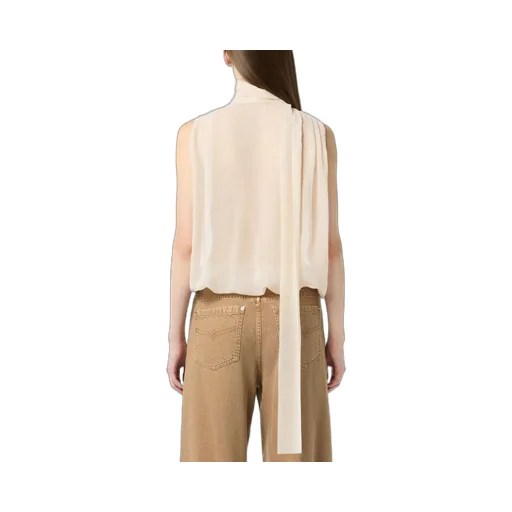 Jacquard Silk Wrap-Around Top