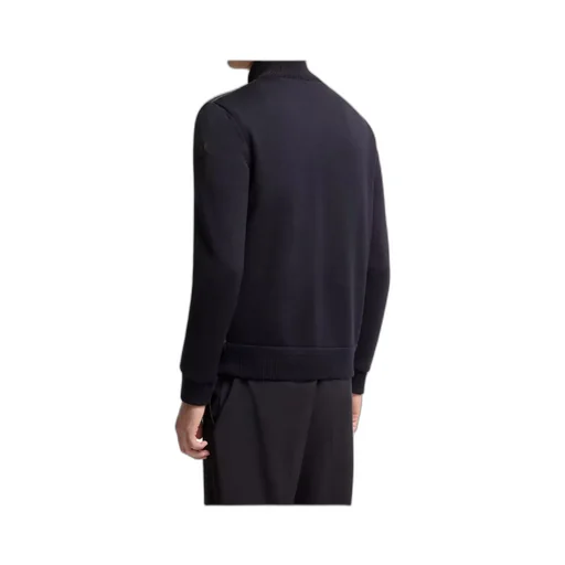Padded Zip-Up Wool Cardigan