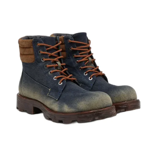D-Hammer Padded-Collar Lace-Up Boots