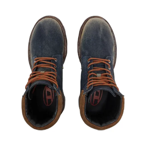 D-Hammer Padded-Collar Lace-Up Boots
