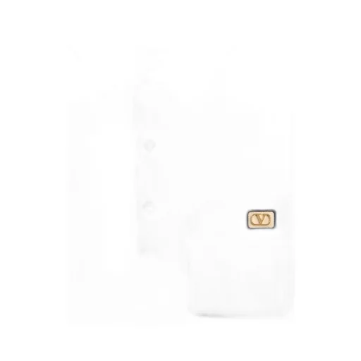 Cotton Piqué Polo Shirt With Vlogo Patch