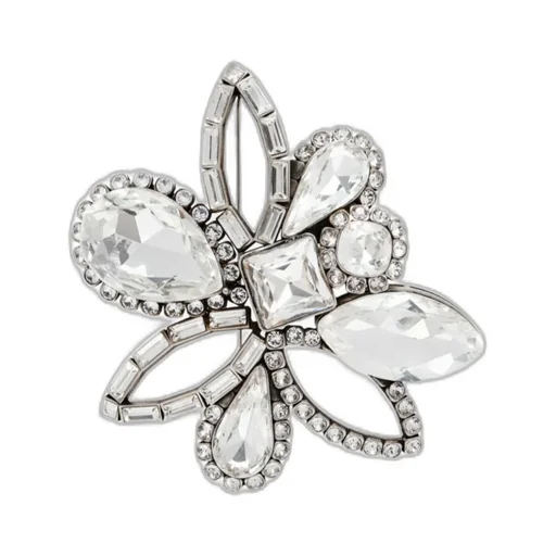 Crystal Flower Brooch