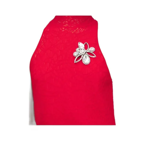 Crystal Flower Brooch