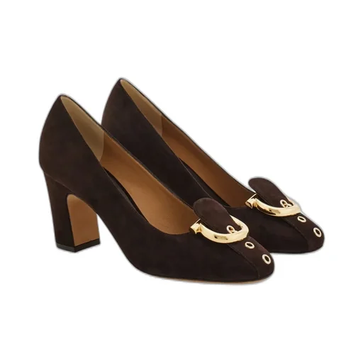Gancini Block Heel Pump