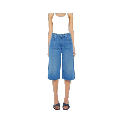 Mother Whole Lot Logo-Patch Wide-Leg Jeans