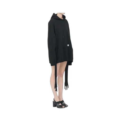 Mm6 Maison Margiela Tie Detailed Hooded Mini Dress