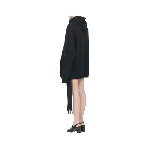 Mm6 Maison Margiela Tie Detailed Hooded Mini Dress