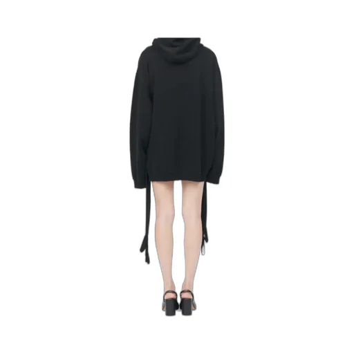 Mm6 Maison Margiela Tie Detailed Hooded Mini Dress