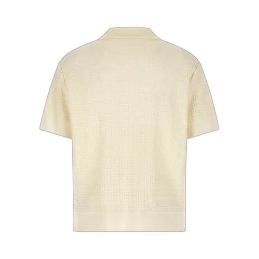 Balmain Monogram Knit Polo Shirt