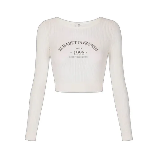 Elisabetta Franchi Printed Logo Knit Top