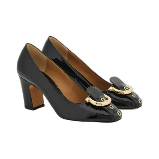 Gancini Block Heel Pump