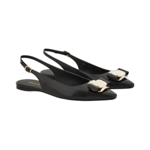 New Vara Plate Flat Slingback