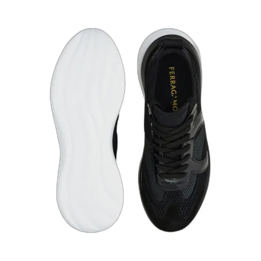 Gancini Sneaker With Mesh Detail