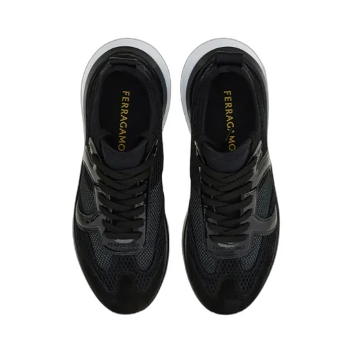 Gancini Sneaker With Mesh Detail
