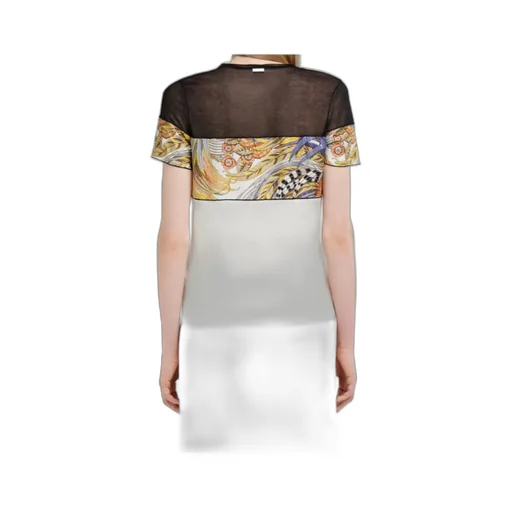 Crewneck T-Shirt With Silk Inserts