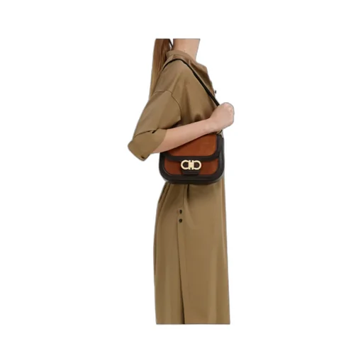 Double Gancini Crossbody Bag