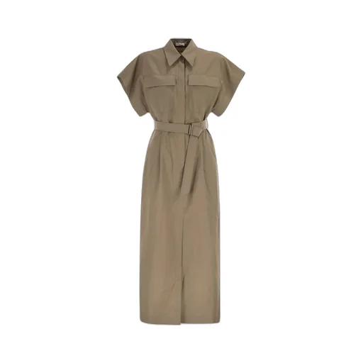 Pocket Belted Midi Dress