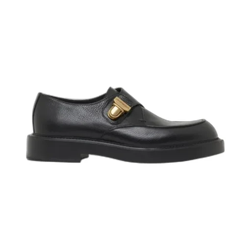 Icon Pebbled Leather Chunky Monk Straps