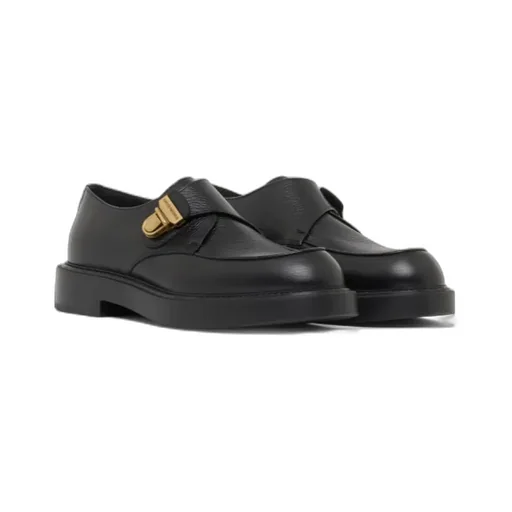 Icon Pebbled Leather Chunky Monk Straps