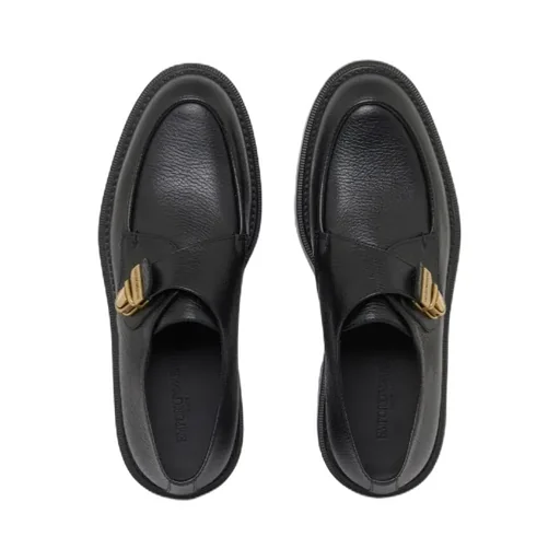 Icon Pebbled Leather Chunky Monk Straps