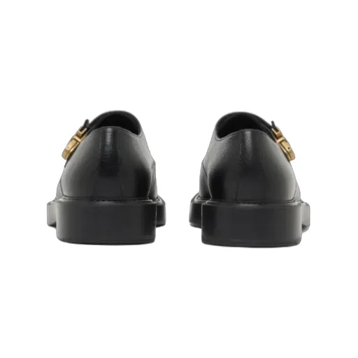 Icon Pebbled Leather Chunky Monk Straps