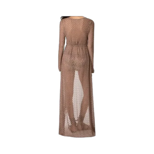 Long Cardigan In Lamé Viscose With Spiderweb Motif