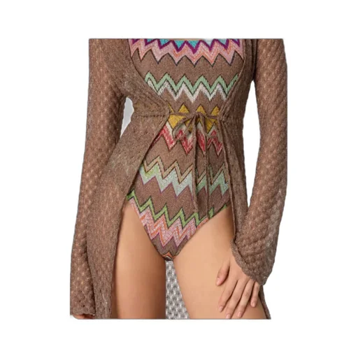 Long Cardigan In Lamé Viscose With Spiderweb Motif
