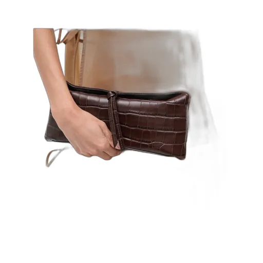 Eve Clutch Espresso Croco