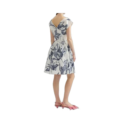 Short-Sleeve Floral-Print Mini Dress