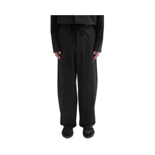 Drawstring Cargo Cotton Trousers