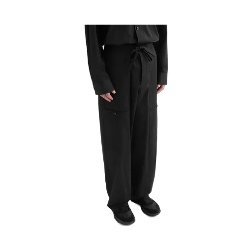 Drawstring Cargo Cotton Trousers