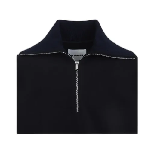 Jil Sander Half Zip Logo Sweatshirt