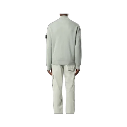 Stone Island Logo Patch Zip-Up Cardigan