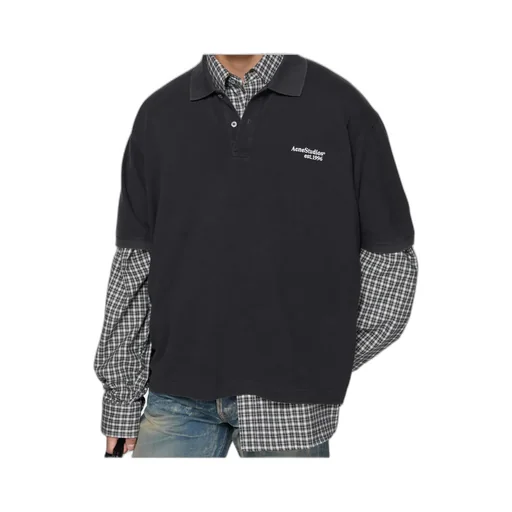 Acne Studios Washed Logo Polo Shirt