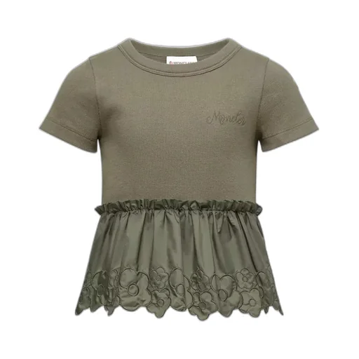 Embroidered Flowers Pleated Dress