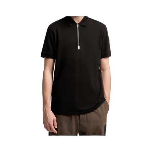 Logo Cotton Piquet Half-Zip Polo Shirt