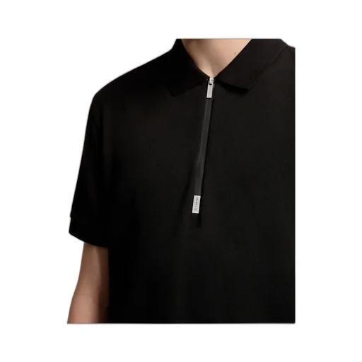 Logo Cotton Piquet Half-Zip Polo Shirt