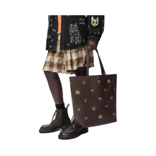 Cats Xl Puzzle Fold Tote In Nappa Calfskin