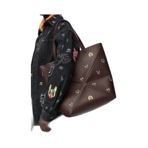 Cats Xl Puzzle Fold Tote In Nappa Calfskin