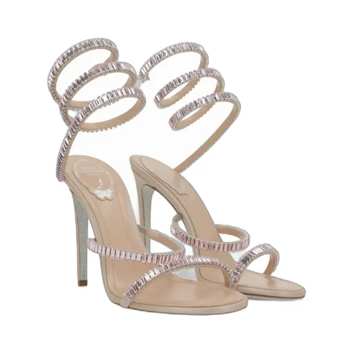 Round-Toed High-Heeled Sandals