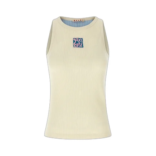 Marni Logo Patch Knitted Tank Top