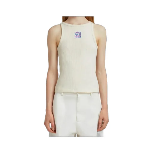 Marni Logo Patch Knitted Tank Top