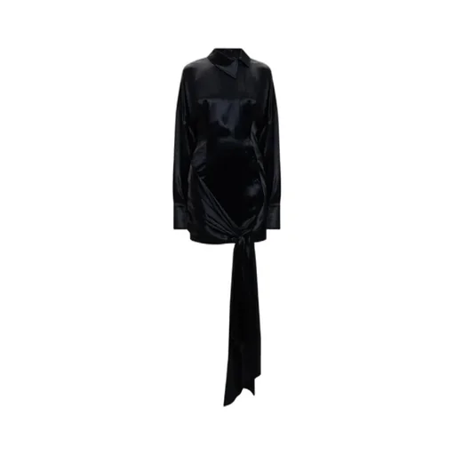 The Attico Knot Tie-Detail Mini Dress