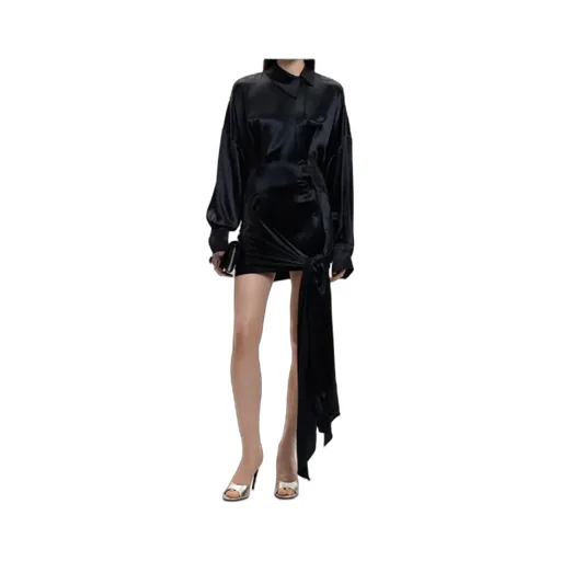 The Attico Knot Tie-Detail Mini Dress