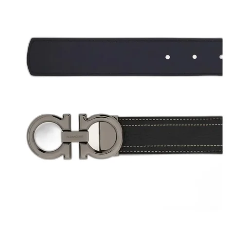 Reversible And Adjustable Gancini Belt