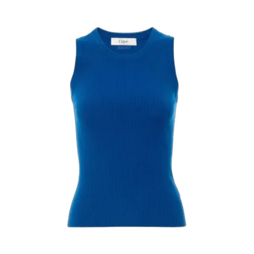 Crew-Neck Tank Top In A Wool Knit