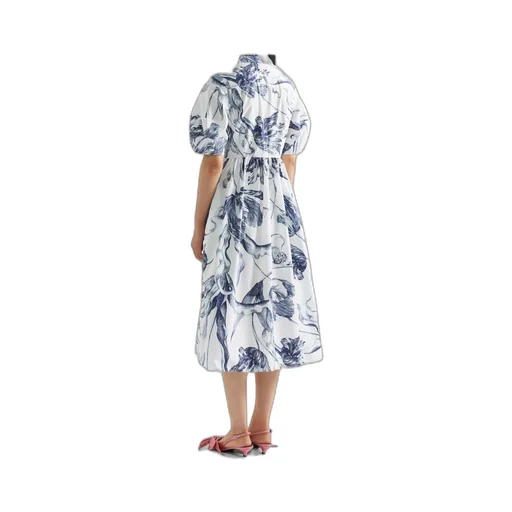 Floral Print Short Sleeve Shirt Dress